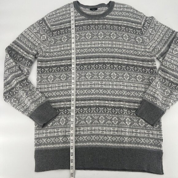 Rails Mens Size XL Gray Carlisle Sweater In Silver Icicle Fair Isle Nordic - Picture 6 of 10